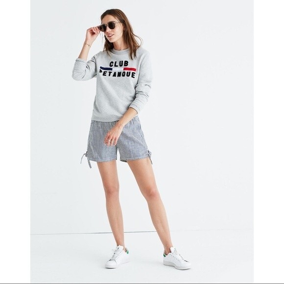 Madewell Chambray Striped Shorts NWT Size XXS - Picture 1 of 12